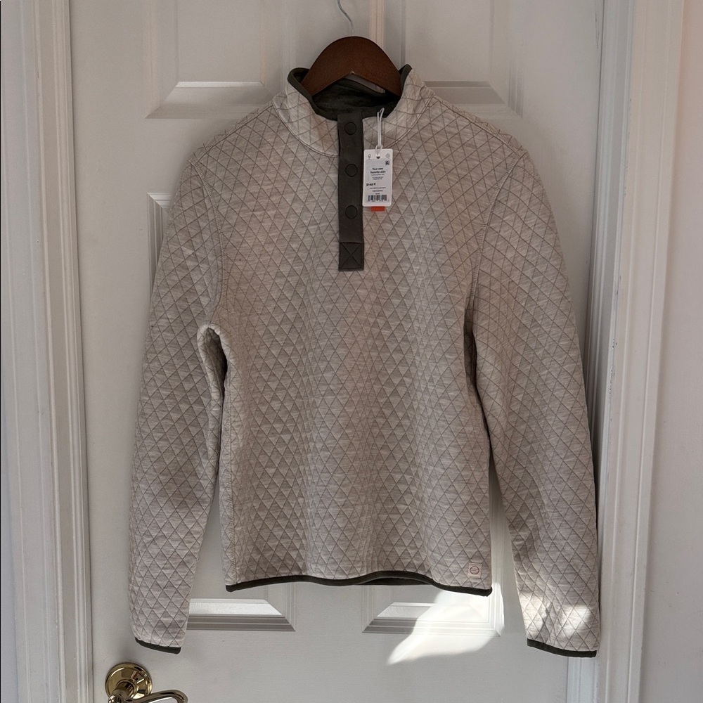 Marine Layer Gray Quilted Button-Up